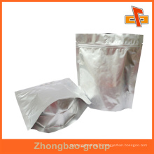 wholesale printing and packaging material custom food grade stand up moisture proof aluminum foil zip lock bag